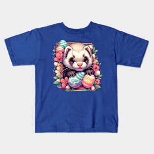 Ferociously Cute Easter Ferret Kids T-Shirt